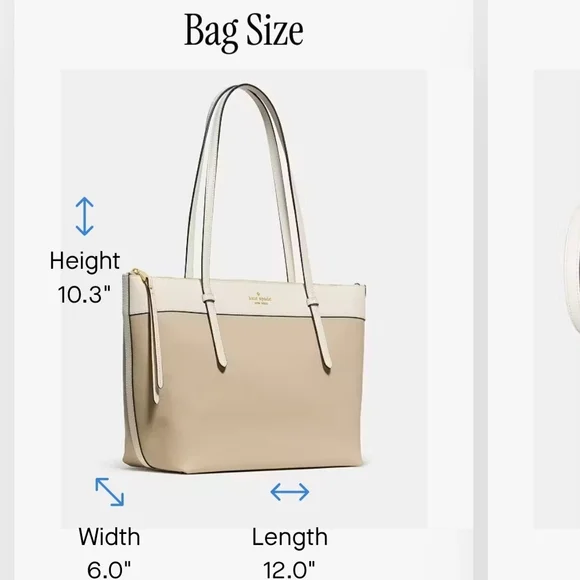 Kate Spade Tan & Cream Tote – New With Tags - Picture 5 of 6